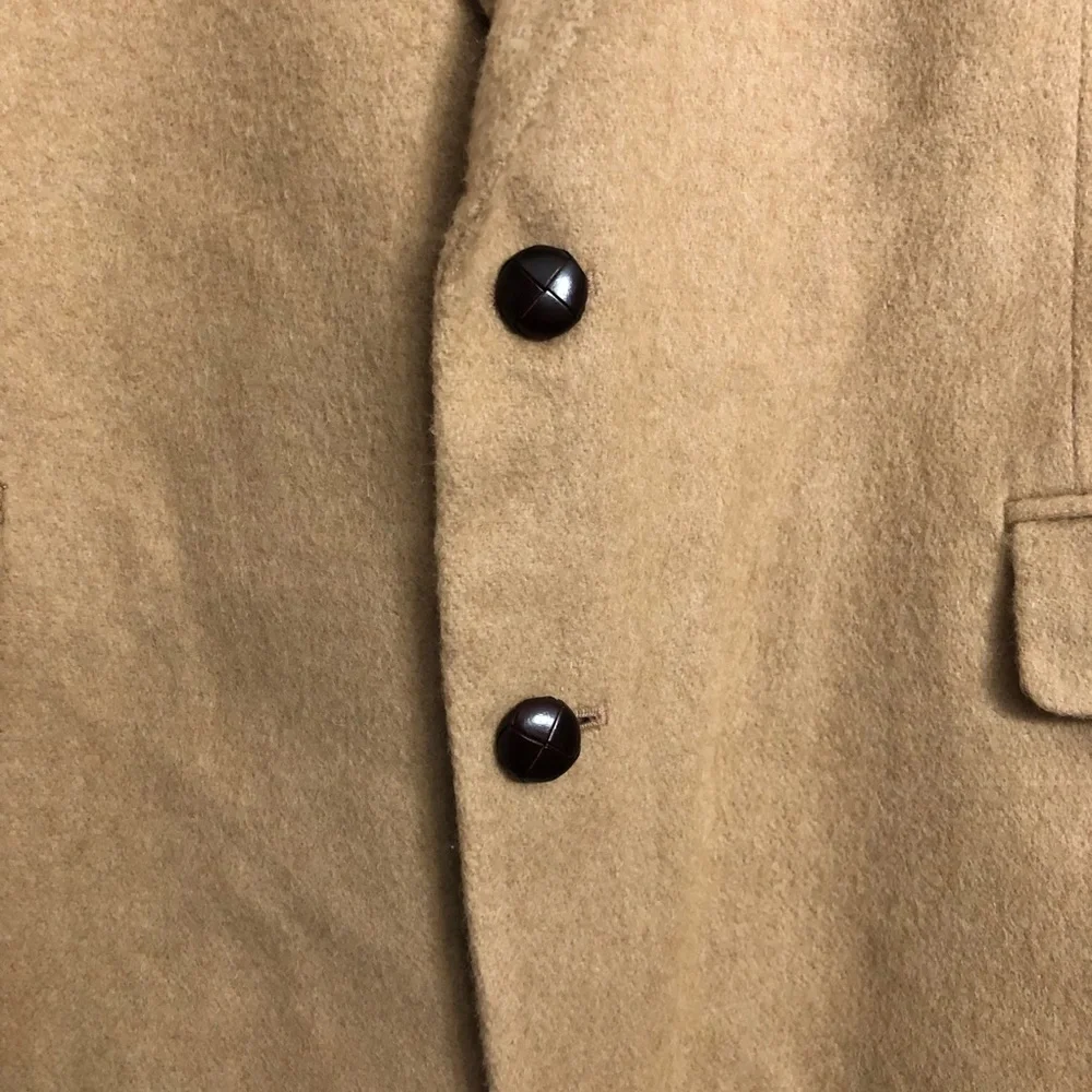 Vintage 100% camel hair men’s two button blazer Size 42 Regular - Picture 2 of 12